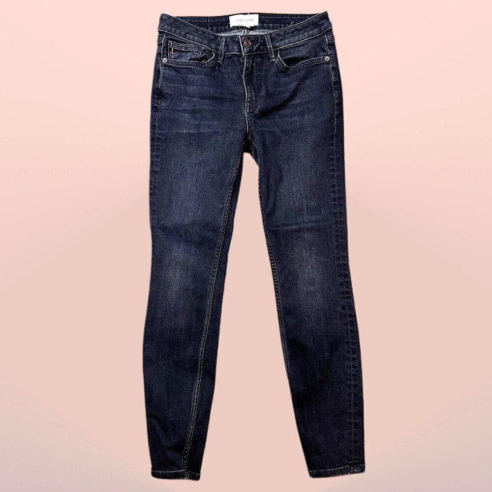 Lafayette 148 New York Women's Mercer Denim Skinny Jeans Black Gray Size 26